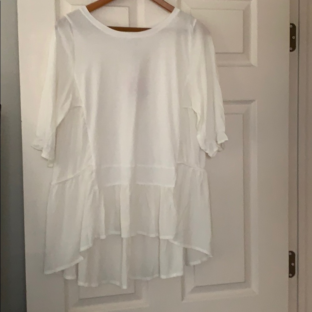 Long white blouse